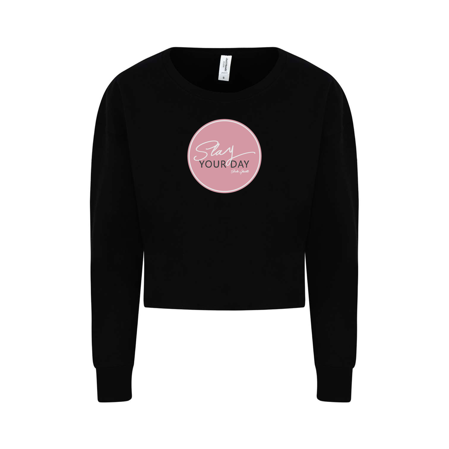Pink Circle Logo Crop Sweatshirt | Slay Your Day