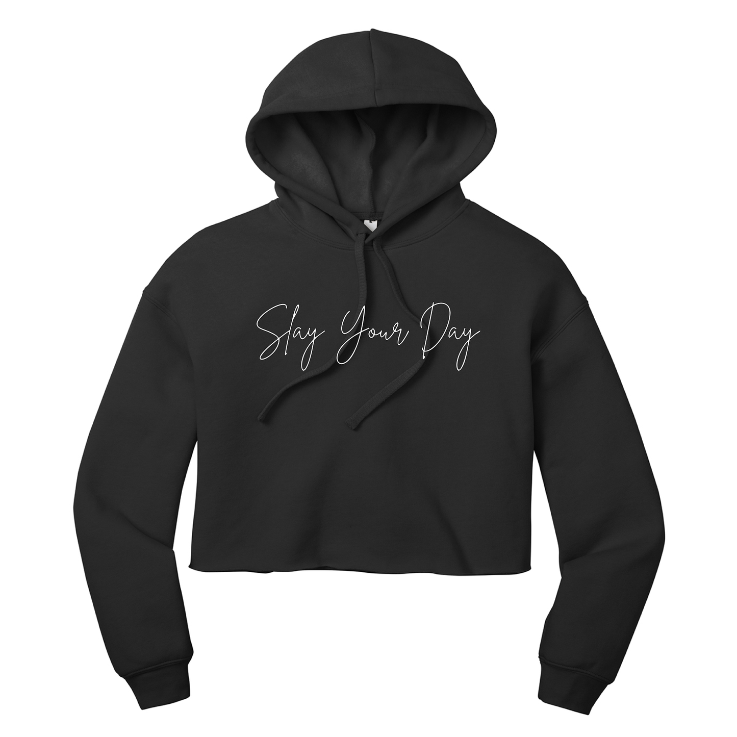 Cursive Crop Hoodie | Slay Your Day