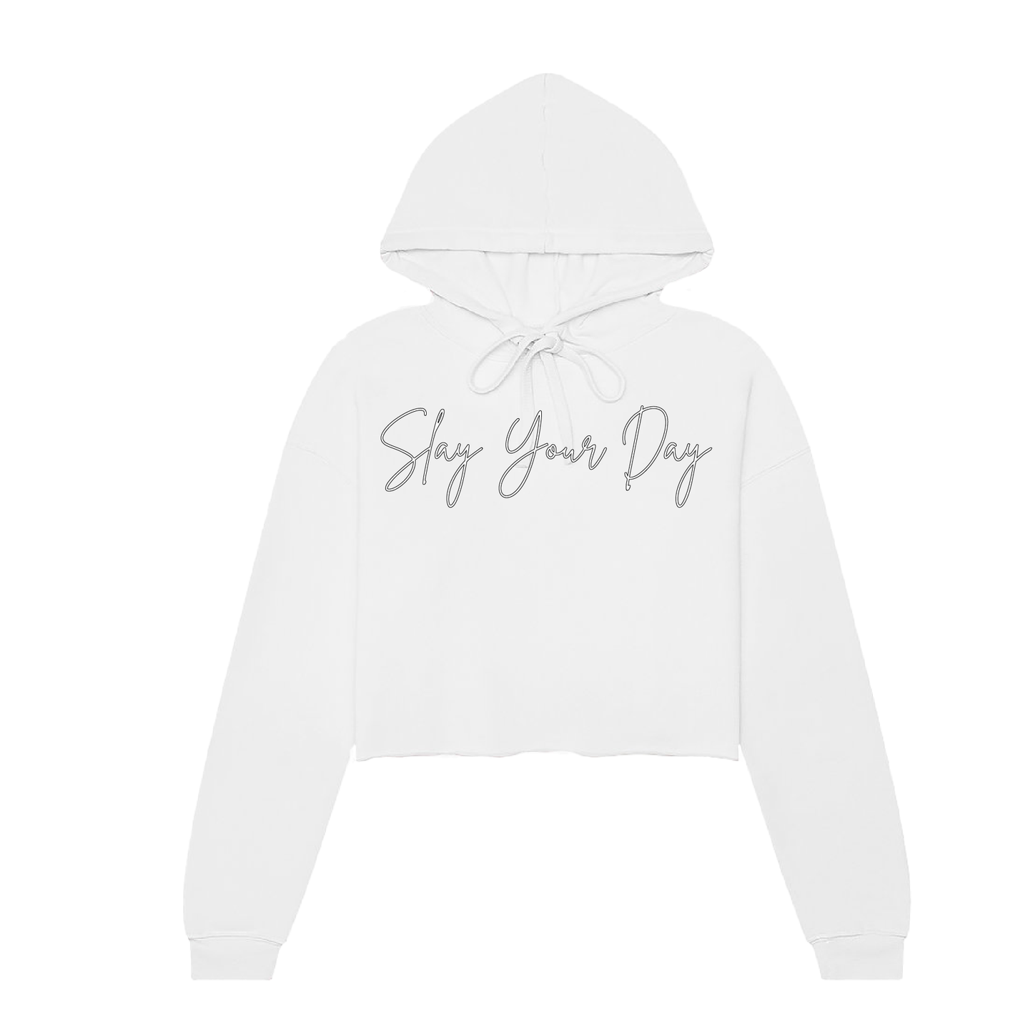 Cursive Crop Hoodie | Slay Your Day