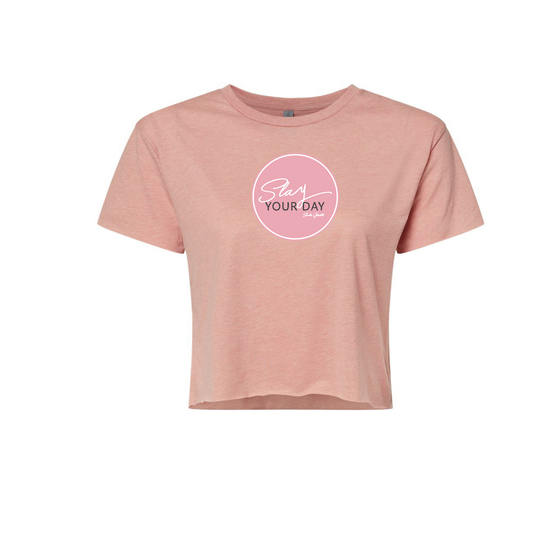 Pink Circle Logo Women’s Crop Top | Slay Your Day