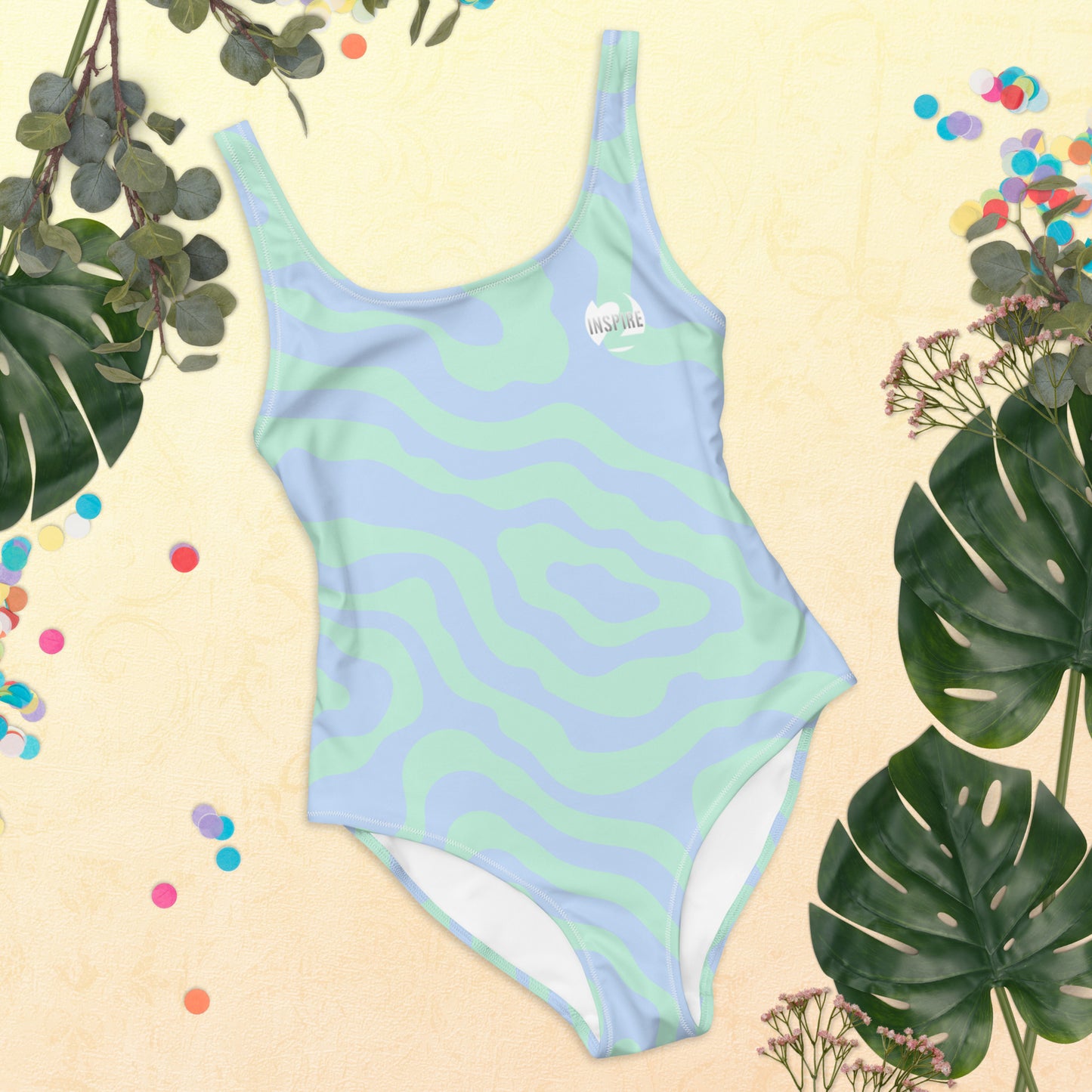 Groovy Abstract One-Piece Swimsuit