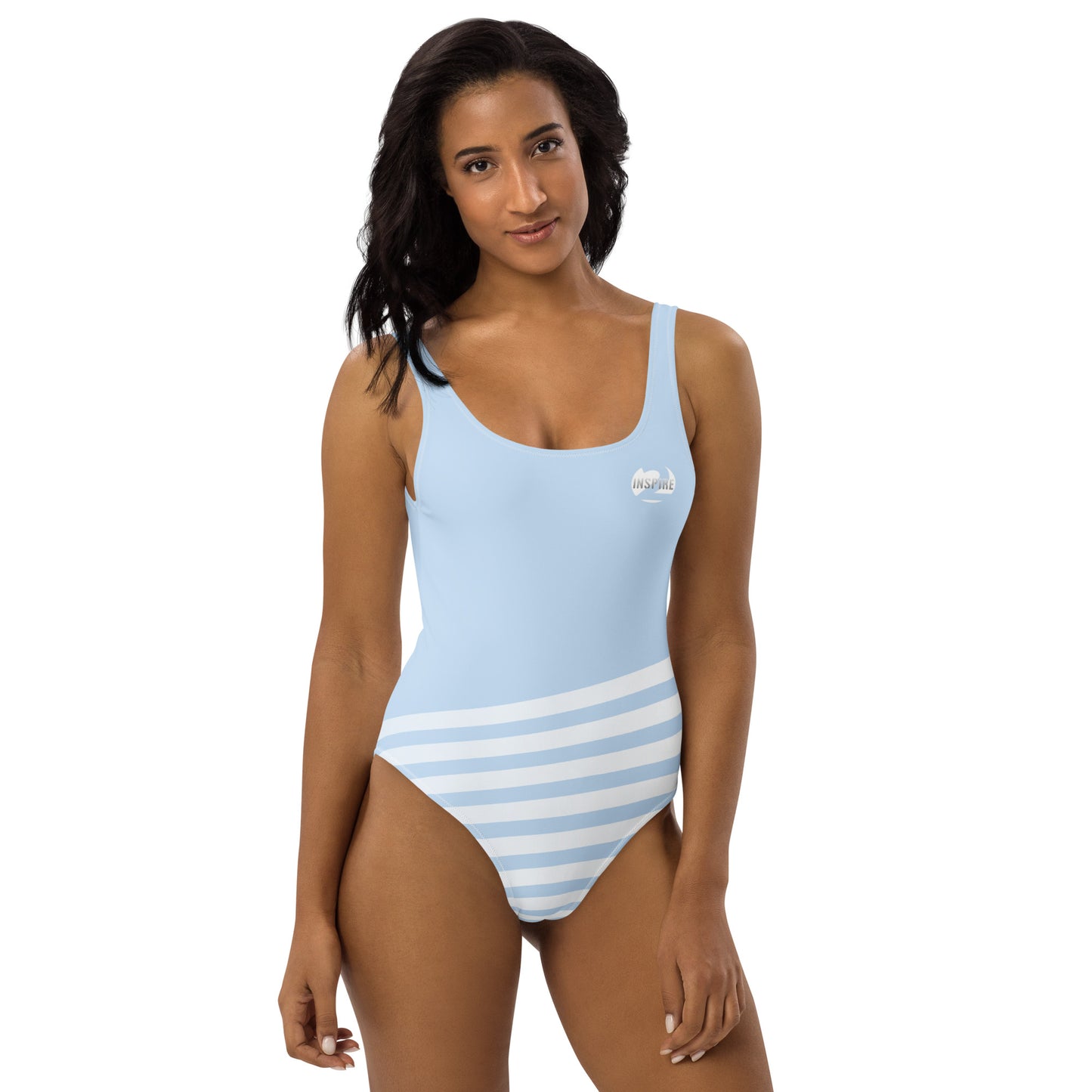 Blue Stripe One-Piece Swimsuit