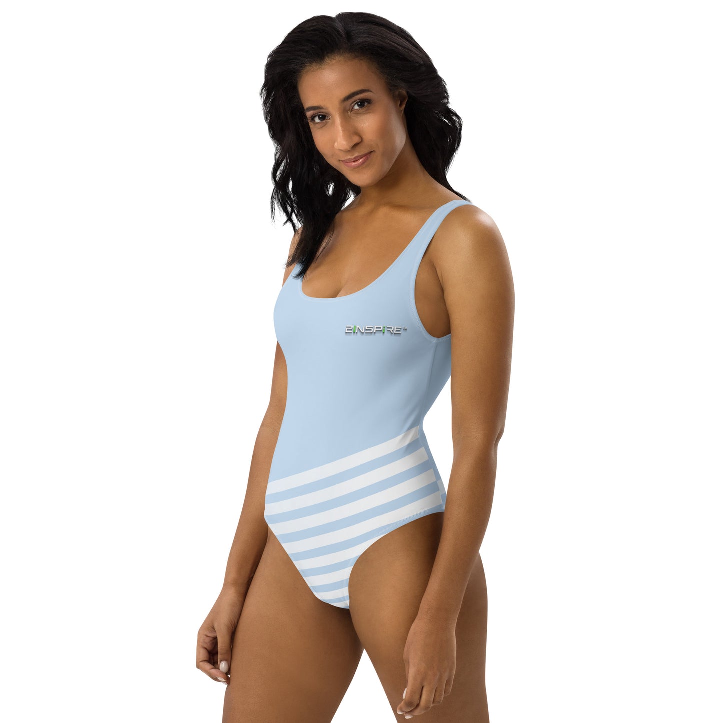 Blue Stripe One-Piece Swimsuit