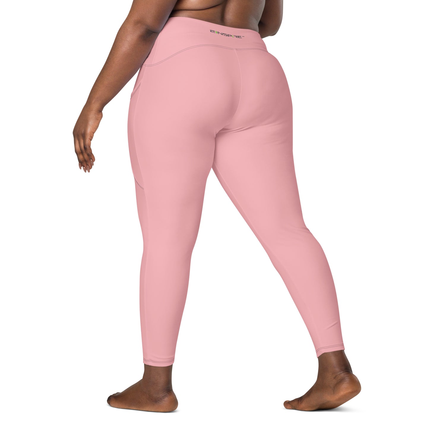 Light Pink Crossover Leggings with Pockets