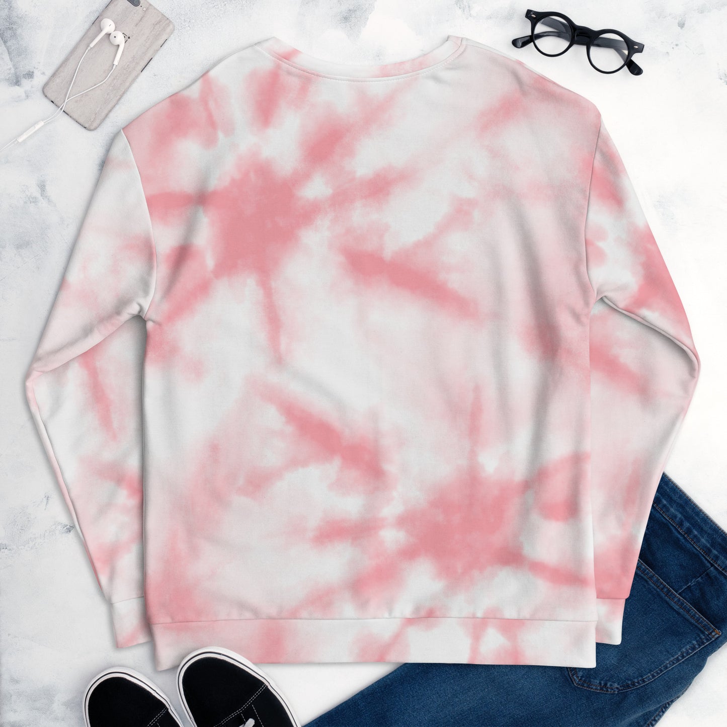 Pink Tie-Dye Unisex Sweatshirt