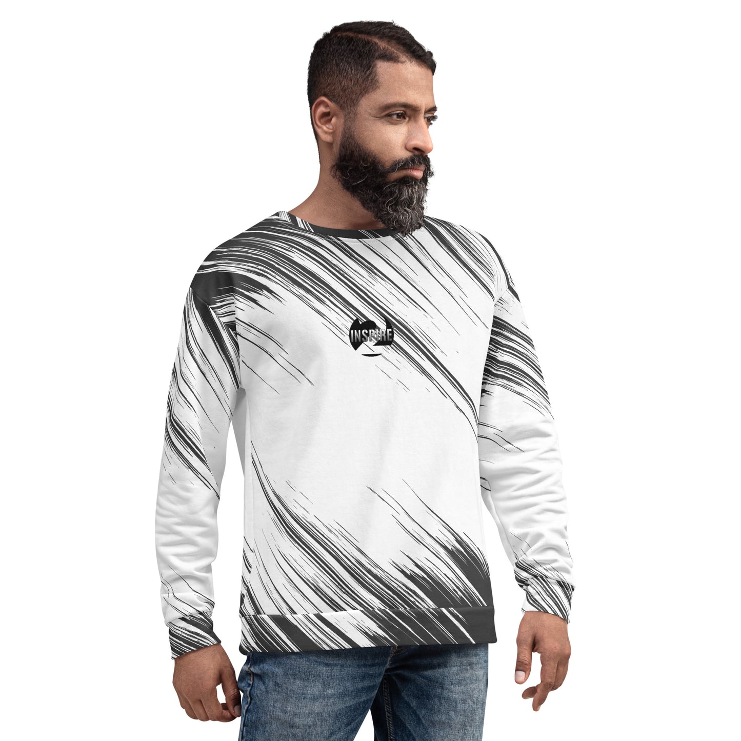 Black Abstract Unisex Sweatshirt