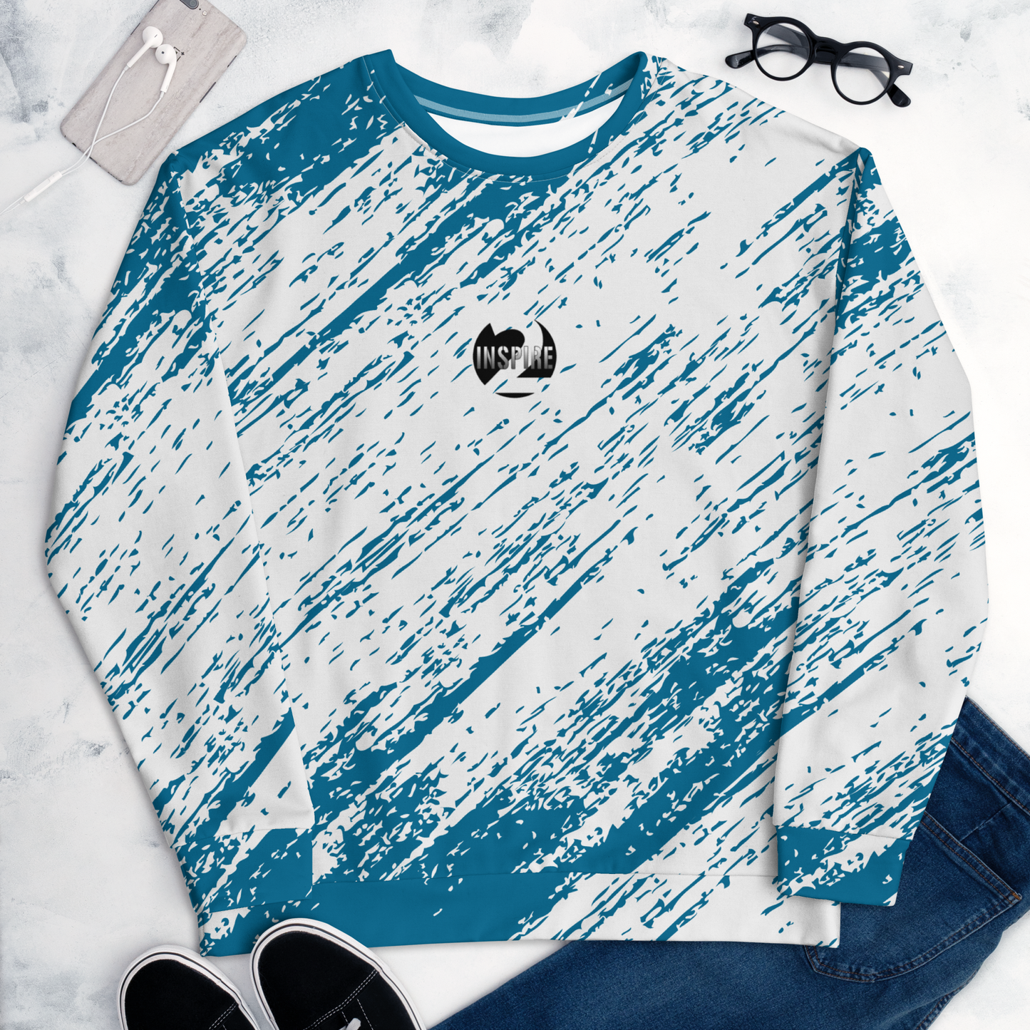 Blue Abstract Unisex Sweatshirt