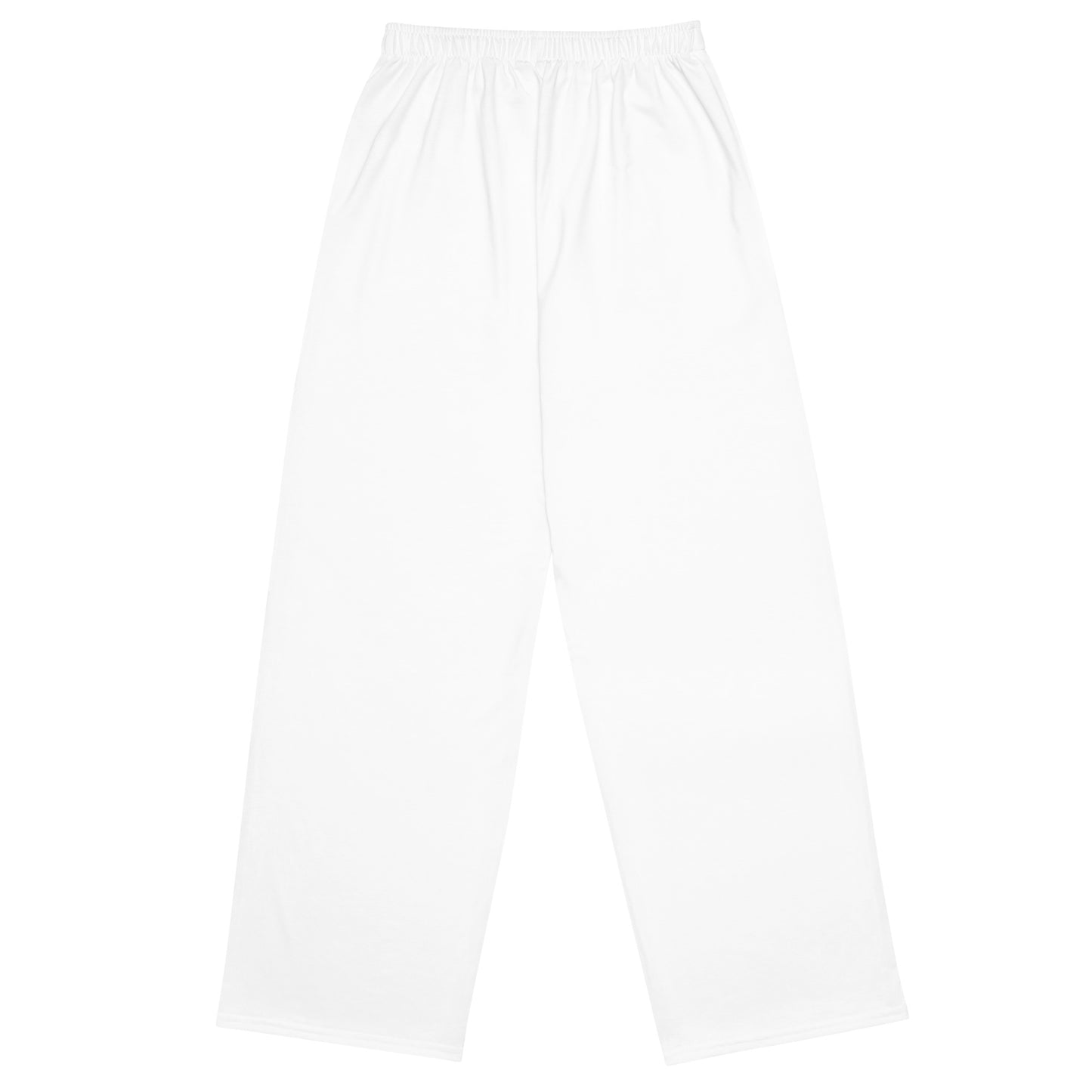 White Unisex Wide-Leg Pants