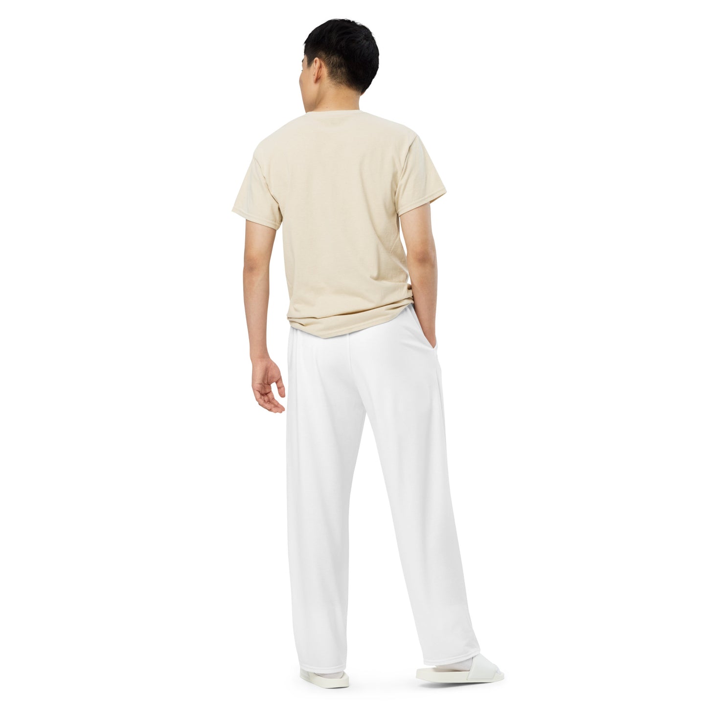 White Unisex Wide-Leg Pants