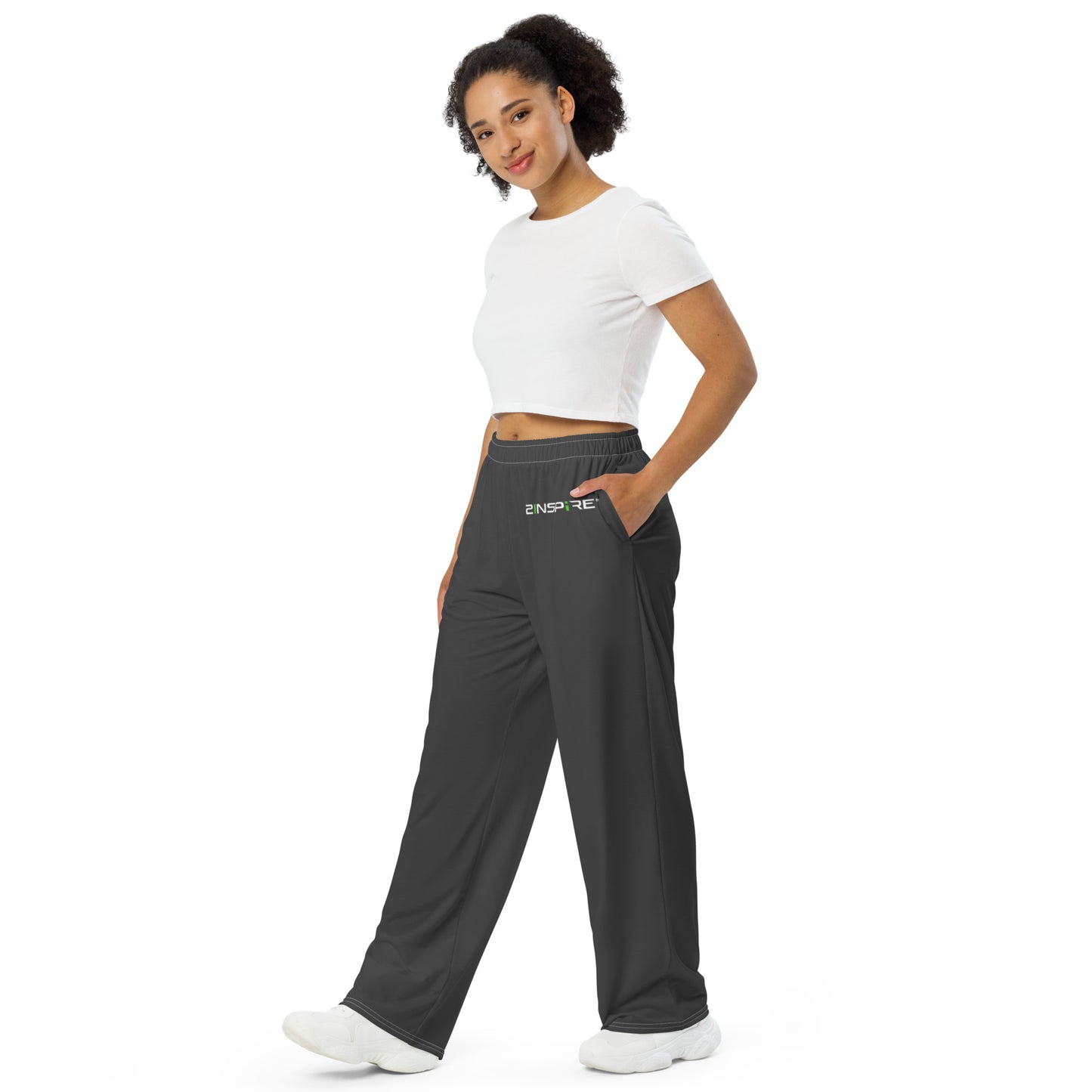 Grey Unisex Wide-Leg Pants