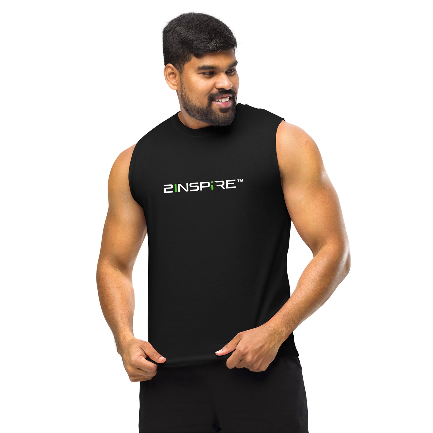 Large Black Sphere Muscle Shirt