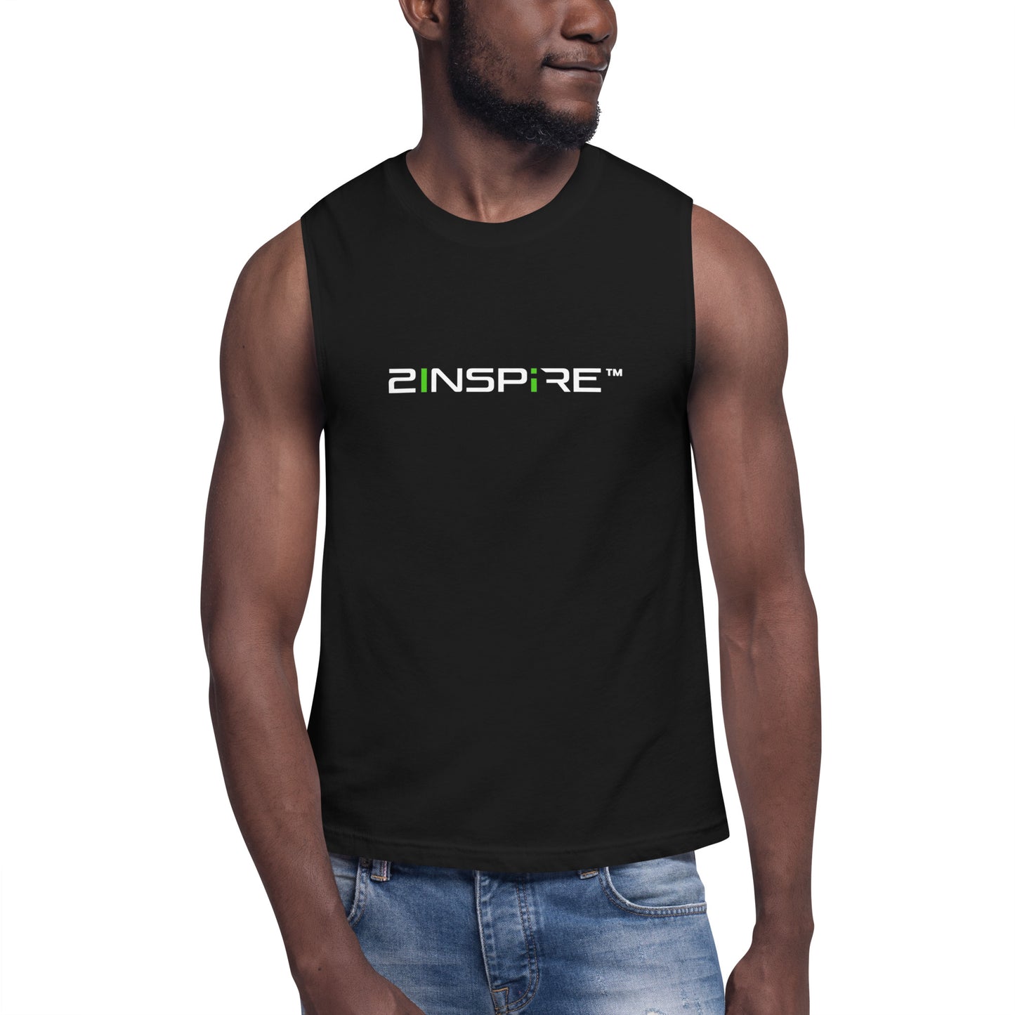 Large Black Sphere Muscle Shirt