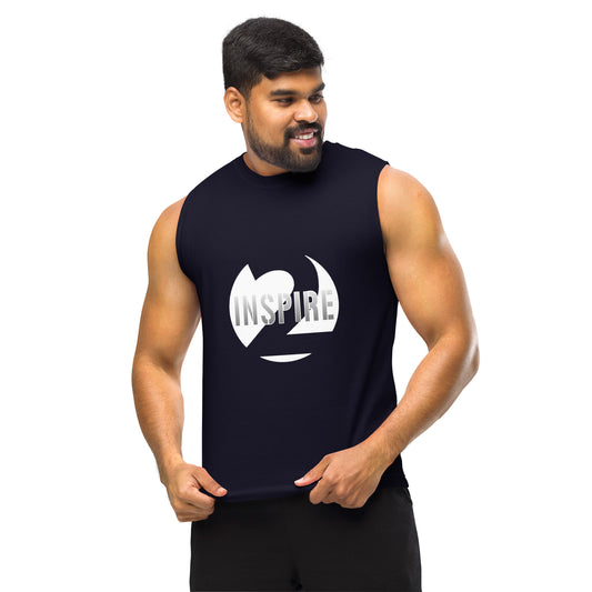 Large White Sphere Muscle Shirt