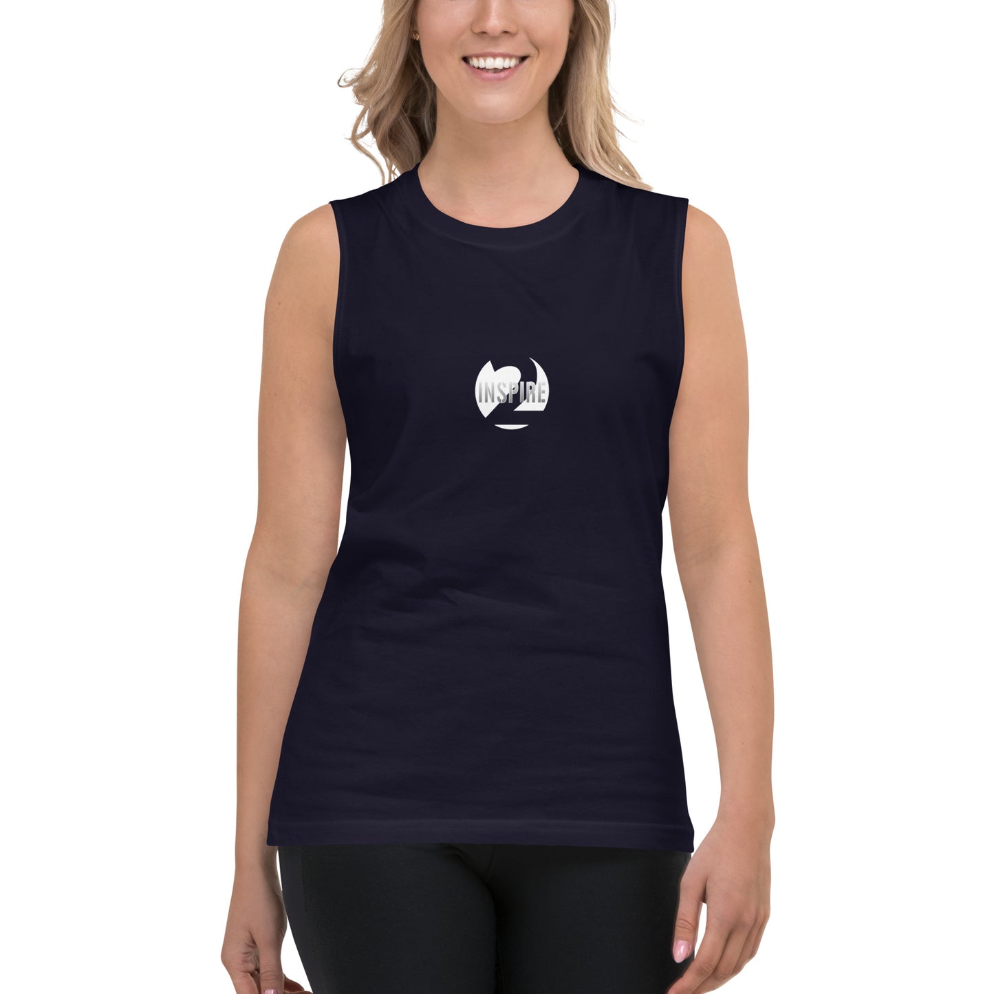 Small White Sphere Muscle Shirt