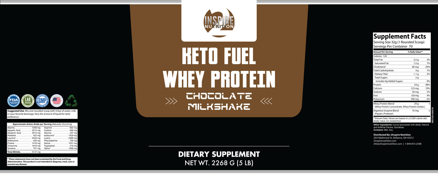Keto Fuel: Whey Protein Powder Chocolate Wrapper